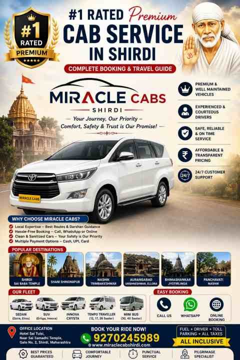 #1 Rated Premium Cab Service in Shirdi: Complete Booking & Travel Guide